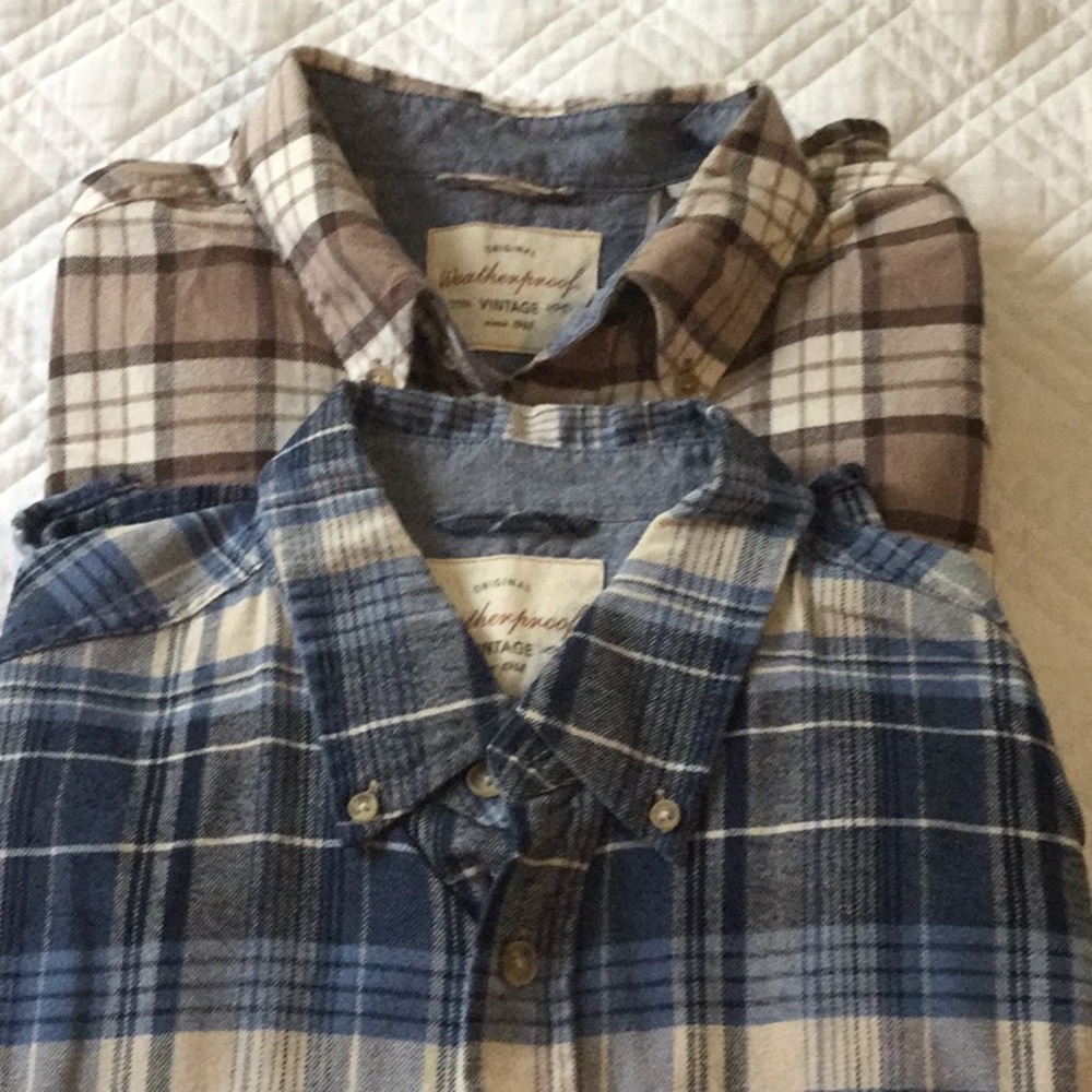 2 Men Flannel Shirts